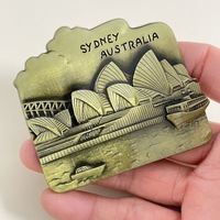 Imanes de nevera 3D personalizados de metal con diseño de ciudad, ecológicos, impresos por transferencia térmica, regalo de recuerdo único, conmemorativo de viaje