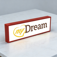 Boîte à lumière LED 3D rectangulaire en acrylique suspendue pour la publicité extérieure des entreprises