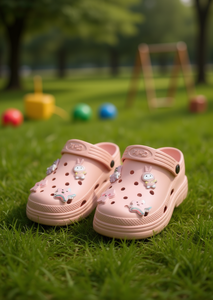 Zoccoli Rosa per Bambini con Spille Animatrici Taglia 22 Scarpe Casual - Product Image 2