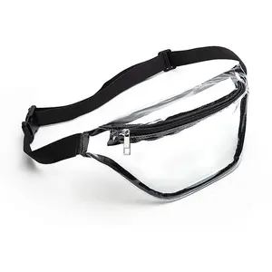 Herhangi bir telefon için WBH118P moda şeffaf bel çantası su geçirmez cep telefonu çantası egzersiz bisiklet temizle bel çantası