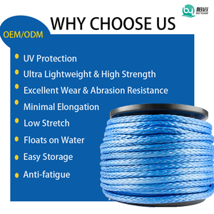 Cuerda Trenzada Hueca de <span class=keywords><strong>12</strong></span> Hilos Boyuan UHMWPE, Cuerda de Amarre Marino, Cuerda Dynema Amsteel, Cuerda de Navegación, Cuerda para Yates, Cuerda para Remolcadores, Cuerda Paracord - Product Image 2