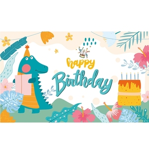 Impression personnalisée arc-en-ciel joyeux anniversaire toile de fond bannière fond tissu Photo accessoires pour outil de décoration de fête - Product Image 4