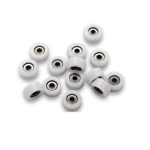 5x19x7 mm White POM Bearing Pulleys BS60519-7 19mm Nylon Coated Wheel 5*19*7 High Load Plastic Rollers