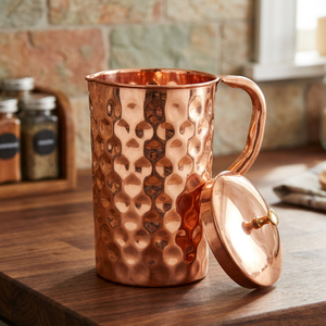 Luxury Gift Groomsmen Gifts 100% pure Copper Business Gift Water <b>Jug</b> Water Serving <b>Jug</b> Items - Indian Home Crafts - Product Image 1