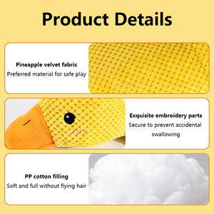 Jouet interactif pour chien avec couineur, petit canard jaune, résistant aux morsures et nettoyage des dents, jouets amusants pour tous les chiens/ - Product Image 3