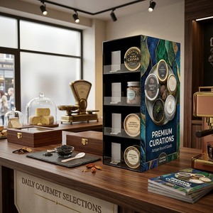 Vitrine d'exposition en acrylique multicouche moderne et écologique sur mesure, 3 étagères, pour la vente au détail - Vente en gros usine - Product Image 2
