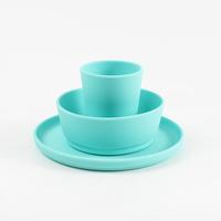 Ensemble de cadeaux d'usine pour nouveau-nés ensembles de vaisselle en silicone sans BPA pour enfants vaisselle d'extérieur pour l'alimentation de bébé