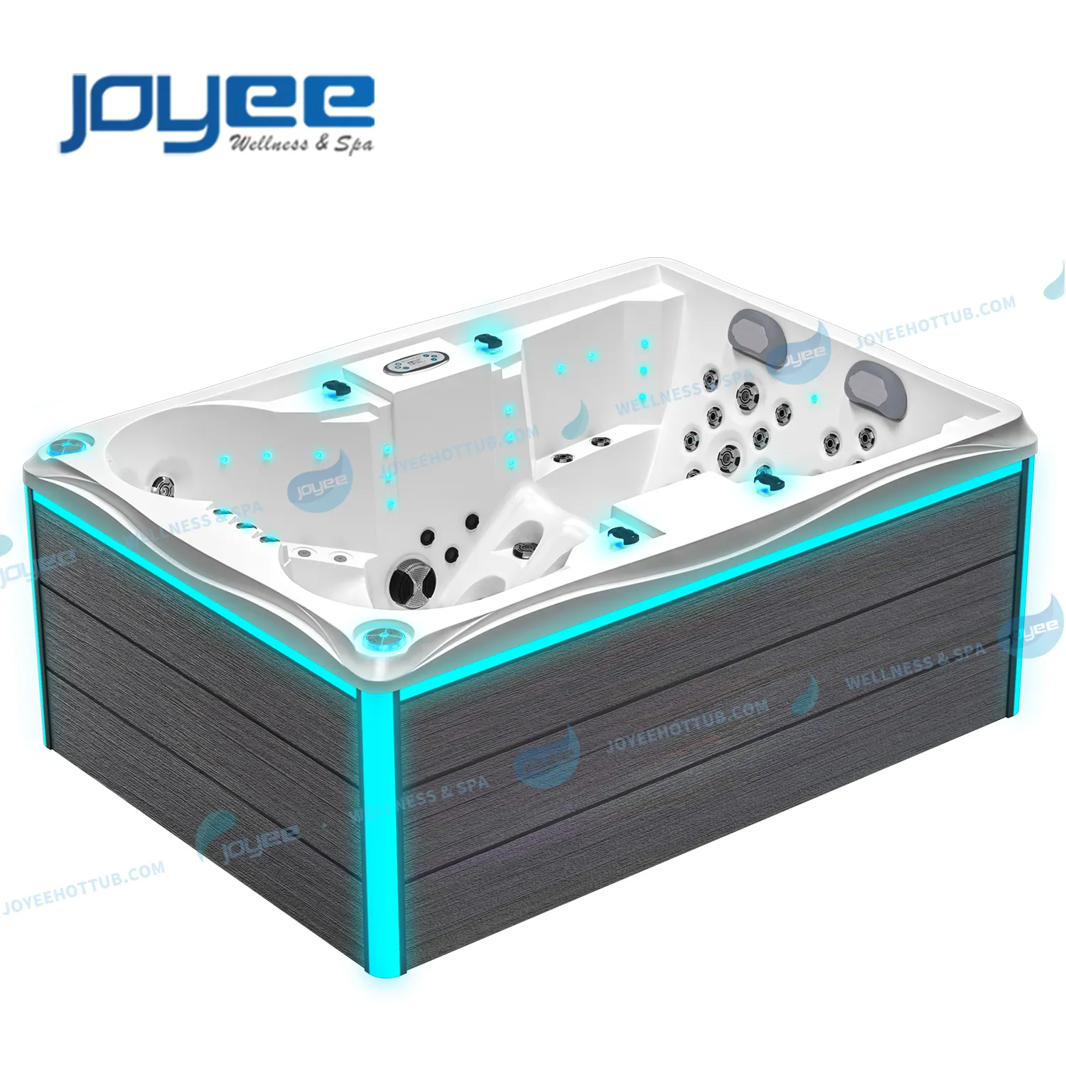 Joyee Fabriek 4 Personen Klassiek Modern Design Buiten Rechthoekige Tuin Hot Tub Balboa Controle Hydro Lucht Massage Spa Tub