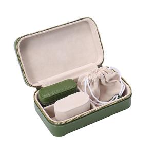 Étui de rangement pour bijoux en cuir PU, étui à bijoux carré portable pour les voyages, étui à bijoux multifonctionnel - Product Image 3