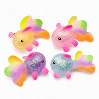 Ensemble de jouets anti-stress souples en TPR transparents à paillettes en forme de poisson, multi-packs de jouets de décompression