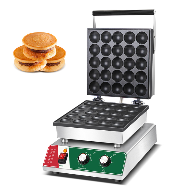 Hot-selling Manual Household Commercial Bubble Waffle Machine with Non-stick Plates and Adjustable Thermostat
