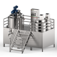Système de mélangeur émulsifiant sous vide à triple stade et à cisaillement élevé pour la fabrication d'émulsions stables de pommades et de pâtes visqueuses