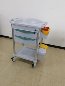 병원 카트 ABS 비상 트롤리 ABS 플라스틱 의학 트롤리 의료 카트 응급 치료 트롤리 카트 - Product Image 4