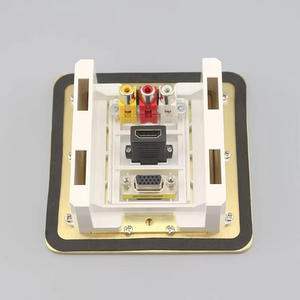 Seto giấu loại sàn Ổ cắm âm thanh RCA AV + VGA + HDTV nối tường tấm không thấm nước ổ cắm Keystone sàn đựng - Product Image 4