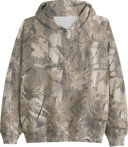Sweat à capuche camouflage personnalisé pour <span class=keywords><strong>femme</strong></span>, sweat-shirt polaire oversize à capuche motif feuille, pull à capuche vintage imprimé graphique pour <span class=keywords><strong>femme</strong></span> avec poche - Product Image 2