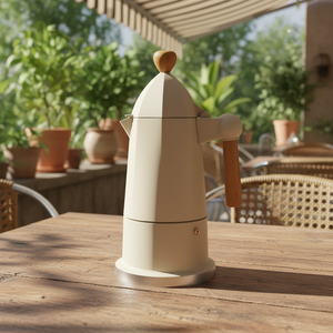 Moderno Set da Caffè Espresso Portatile in Alluminio, Caffettiera Moka a 3 Tazze con Coperchio, Ecologica e di Grado Alimentare - Product Image 5