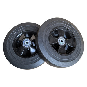 Solid Rubber Wheels 9 Inch Black Durable <b>For</b> Handcarts <b>Tool</b> <b>Carts</b> Industrial Use - Product Image 4