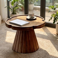 DELANTO RD64J Table basse en bois et marbre moderne, durable, personnalisée en usine, assemblage facile, mobilier de salon de luxe