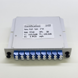 กล่องสายไฟเบอร์ออปติกแบบเสียบ 1x16 LC UPC ราคาดี พร้อมตัวแยกสัญญาณ PLC แบบ Single Mode 1 เข้า 16 ออก แบบเสียบปลั๊ก - Product Image 6
