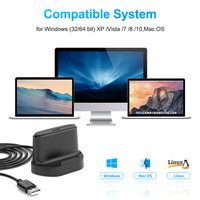 Lector de tarjetas SIM de contacto de crédito de cajero automático USB Rocketek, lector de tarjetas inteligentes CAC, escritor