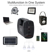 Sistem Tenaga Surya Portabel Chip LED 8w ABS PC Perlindungan Keamanan Hemat Energi Berkualitas Tinggi