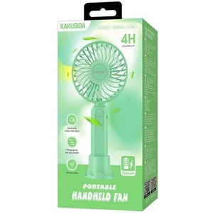 คากุซิกะพัดลมตั้งโต๊ะแบบชาร์จไฟได้พร้อมขาตั้ง สีเขียว 1510 - Product Image 2