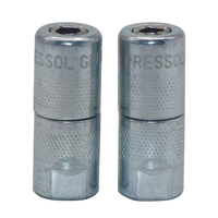 ZM-0273 Buse et raccord de graisseur 1/8 po, 4 mâchoires, tête hexagonale zinguée, connexion femelle, basse pression, pièces automobiles