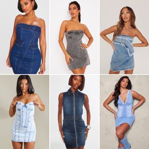 दूसरे हाथ के कपड़े की लड़की और महिलाएं जींस स्कर्ट डेनिम स्ट्रैप का इस्तेमाल करती हैं - Product Image 6