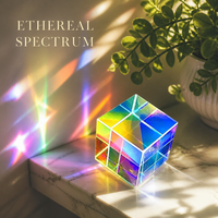 Attrape-soleil X-Cube, prisme en verre dichroïque RGB, cube arc-en-ciel, ornement de bureau, décoration d'intérieur, cadeau créatif
