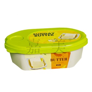 ถ้วยพลาสติกทรงรีสีขาวขนาด 8 ออนซ์ 250 มล. สำหรับใส่เนย มีทั้งแบบใส่เกลือและไม่ใส่เกลือ พร้อมฝาปิด ดีไซน์ IML - Product Image 2