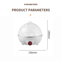 Machine à petit-déjeuner électrique automatique multifonctionnelle Mini cuiseur à œufs en plastique double couche écologique Arrêt automatique