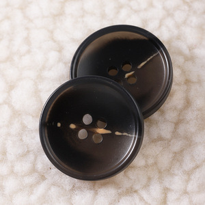 2026新品KJ 7.5mm-30mm薄いエッジ黒白樹脂ボタン衣類縫製基本的な白黒樹脂コート用 - Product Image 4