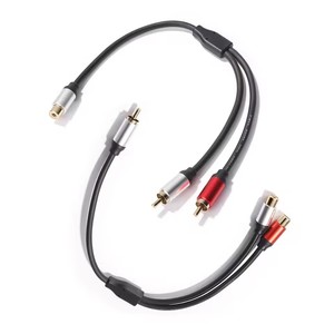Cavo Audio <span class=keywords><strong>RCA</strong></span> Placcato Oro 0,3M da <span class=keywords><strong>1</strong></span> a <span class=keywords><strong>2</strong></span> <span class=keywords><strong>Jack</strong></span> Y Splitter Adattatore Prolunga per TV, Lettore DVD, Subwoofer, Amplificatore, Altoparlante - Product Image 3