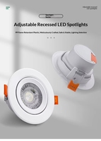 Plafonnier LED encastré pour bâtiment, en plastique, 9W 7W 5W 3W, rond, carré, spot COB