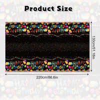 Nappe de fête d'anniversaire Huancai, imperméable, colorée, noire, en plastique, jetable, pour fournitures de fête