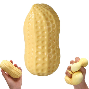Jouets Squishy Cacahuète Réalistes, Jouets Anti-Stress Portables à Remontée Lente, Squishy Alimentaire en TPR pour la Concentration et le Calme - Product Image 1
