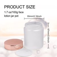 Bocaux en verre dépoli 3.4 oz rond vide conteneurs de stockage bocaux de voyage Pot pour cosmétiques Gel Scrubs maquillage crème pour le visage Lotion
