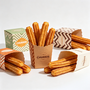 Cajas para Churros, Cajas para Papas Fritas, Cajas para Aros de Cebolla, Cajas para Papas Fritas de Camote, Cajas para Pollo Frito, Empaques Desechables al por Mayor para Churros - Product Image 3