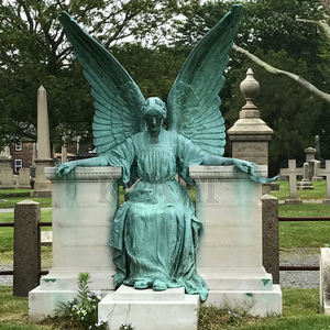 Une nouvelle statue d'ange en bronze avec une technique de moulage de conception de <span class=keywords><strong>pierre</strong></span> <span class=keywords><strong>tombale</strong></span> créative <span class=keywords><strong>pour</strong></span> la décoration de tombes et les objets de collection d'art - Product Image 5