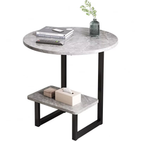 Table basse SHINING, design contemporain, base en métal durable, plateau en MDF, gain de place, style luxe léger, pour chambre à coucher.