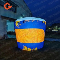 Bouteille publicitaire gonflable personnalisée de 2,5 m de haut avec impression de logo pour la décoration de places publiques