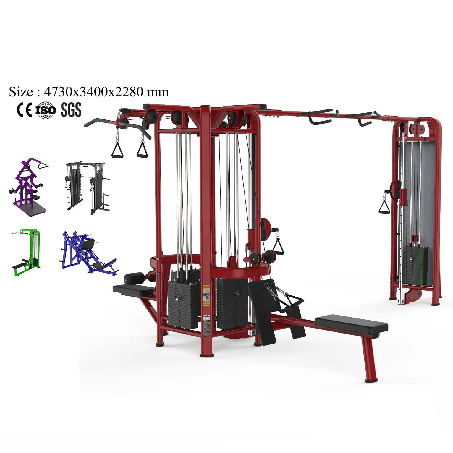 Commercial Multi gym equipment ,fitness Equipment five station multi-jungle