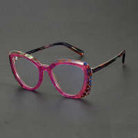 Nouvelles lunettes tendance européennes et américaines, monture rectangulaire œil de chat, monture épaisse à bordure complète, T082, lunettes de mode unisexes, monture sexy