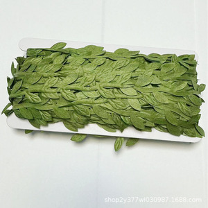 Guirlande de feuilles vertes artificielles Pengteng, 10 cm, en tissu polyester gaufré, pour décoration de mariage, décoration intérieure, matériaux artisanaux - Product Image 3