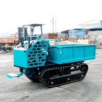 Camion benne sur chenilles agricole Euro 5 CE EPA Tracked Dump Carrier 0.8 tonnes Construction de routes de montagne Dumper sur chenilles avec cabine