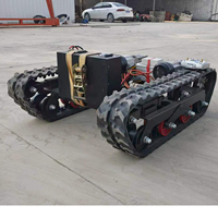 Châssis de transport agricole robotisé électrique de 0,5 tonne à chenilles en caoutchouc télécommandé à vendre