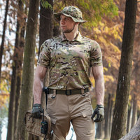 Vêtements de chasse Emersongear pour l'extérieur, t-shirt camouflage anti-rides, polo tactique respirant pour hommes