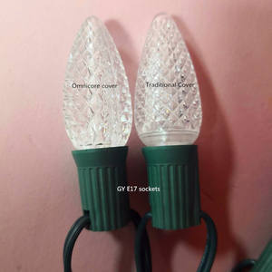 مصباح <span class=keywords><strong>LED</strong></span> قابل للاستبدال GY C9، غطاء تقليدي على شكل فراولة، أضواء عيد الميلاد بقاعدة E17 متوسطة - Product Image 5