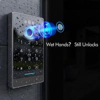 Contrôle d'accès intelligent TTlock, serrure de porte à reconnaissance faciale pour bureau, serrure intelligente biométrique à empreintes digitales pour la maison