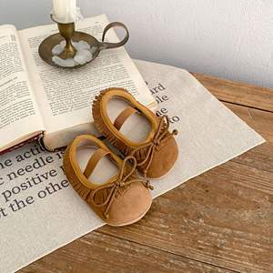 Printemps Chaussures de couleur unie pour bébés filles Chaussures <span class=keywords><strong>bateau</strong></span> pour bébé nouveau-né Chaussures souples à la mode - Product Image 5